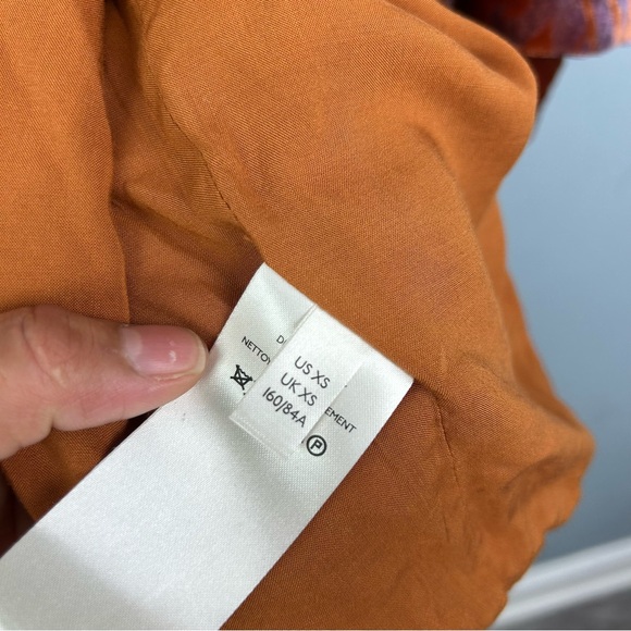 Anthropologie Esme Velvet Kimono jacket size XS open front Brown and Purple - Picture 13 of 15